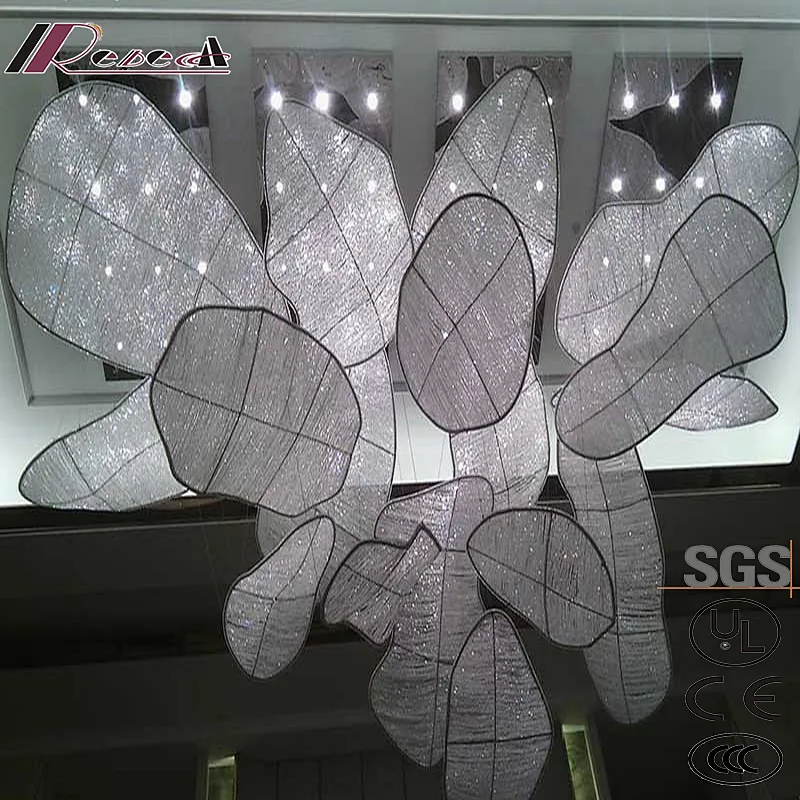 LED big project luxury lighting flower shade