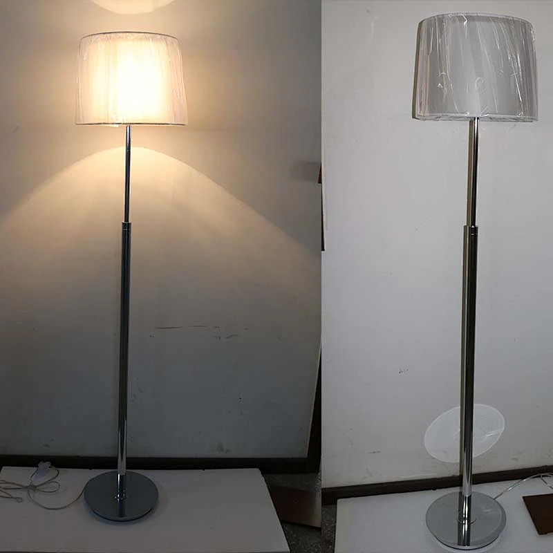Top Quality Polished chrome hotel standing floor lamp with CE modern
