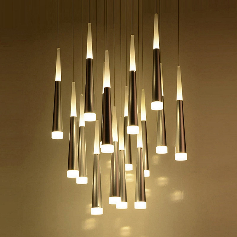 Modern Interior Decoration Lighting Chandelier Hotel Office Staircase Led Ceiling Light