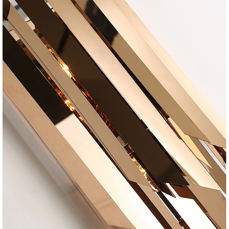 Creative Villa Bedroom Headbed Living Room Wall Lamp Stainless Steel Irregular High-Grade Hotel Engineering Wall Lamp