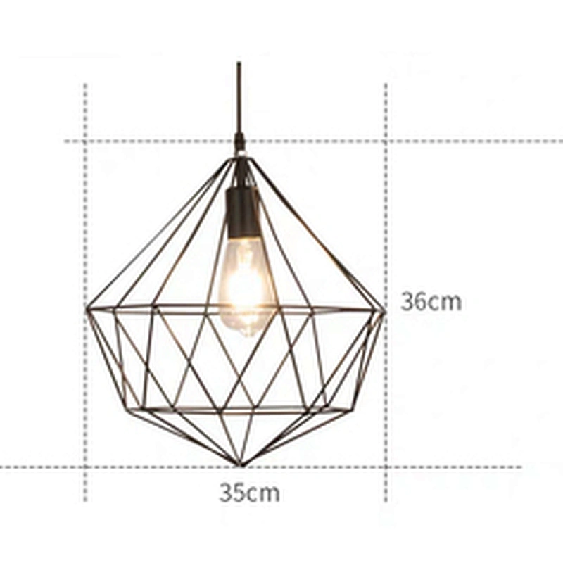 Zhongshan Brass rough design iron cone pendant lamp