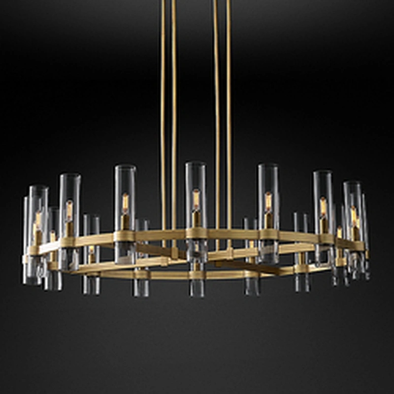 Modern large pendant lighting luxury brass glass chandelier pendant lights
