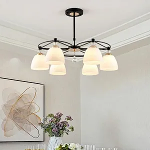 Hanging Unique Style Antique Alabaster Glass Pendant Light Chandeliers Pendant Lights