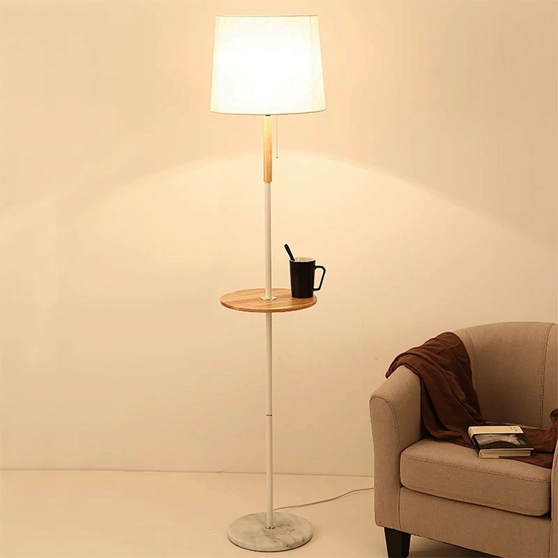 modern hotel living room standing light   woood metal floor lamp
