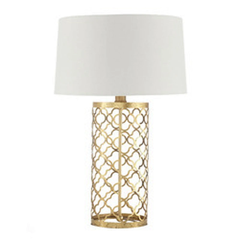 American creative gold wrought iron antique table lamp hotel bedside bedroom living room table lamp
