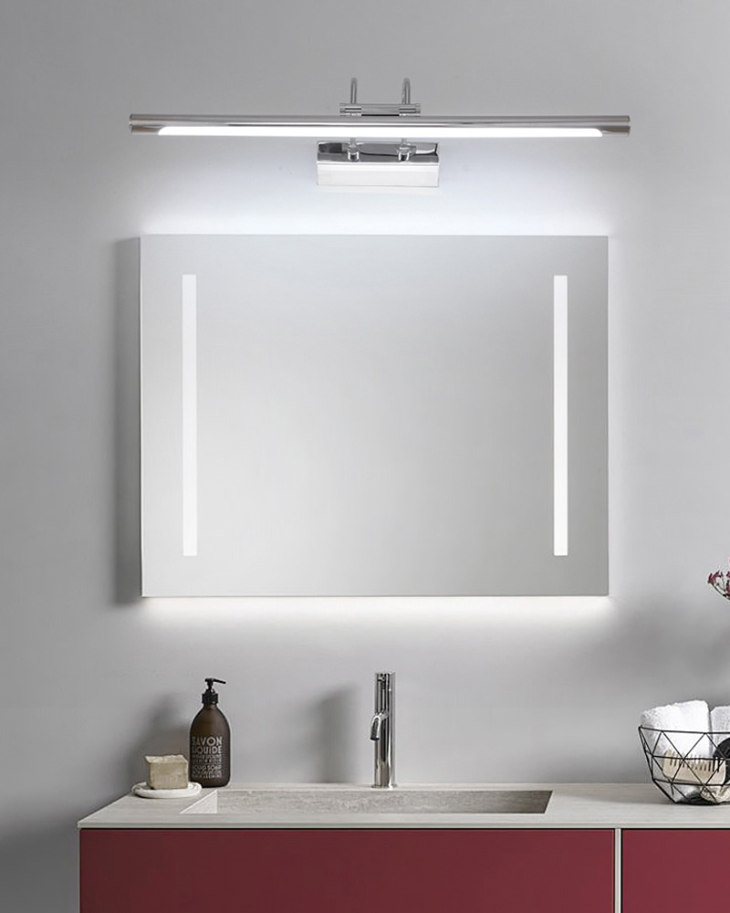 Modern IP44 9W 12W 14W 16W waterproof Mirror Lamp Wall Chromium Iron custom LED Hotel Bathroom Mirror Wall lights