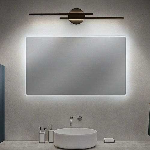 Simple Bar Iron Black And White Hotel Waterproof Bathroom Wall Light Custom Hotel Decor 14W/16W Mirror Wall Light Ip44