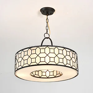 Zhongshan Simple Classic Round E27 Living Room Hanging Pendant Lamp For Living Room