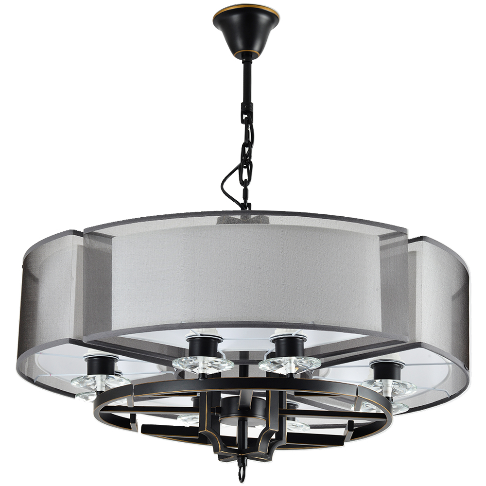 Unique  vintage hotel banquet hall rustic lighting black metal iron chandelier