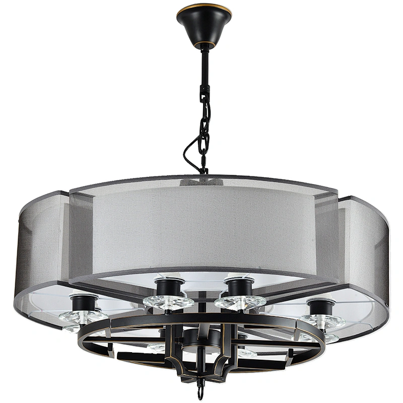 Unique  vintage hotel banquet hall rustic lighting black metal iron chandelier