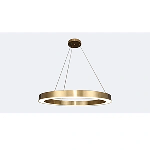 Simple craft style gold circular living room chandelier custom lobby lobby front desk iron hotel lobby chandeliers&pendant light