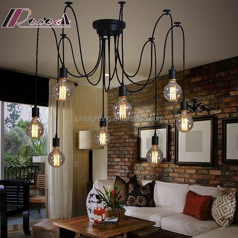 Modern Bulb Spider Shape Chandelier Pendant Lamp for Dining Room