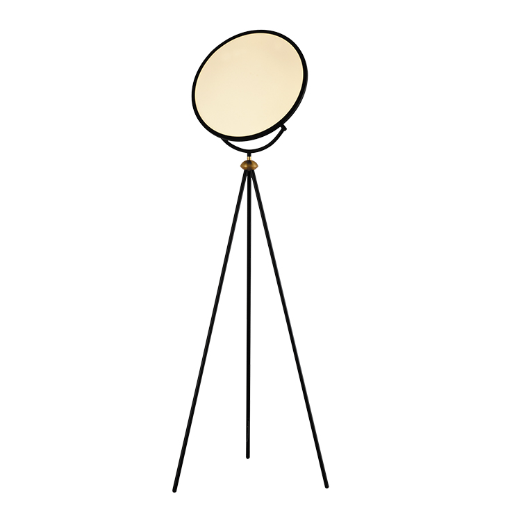 New design modern simple unique nordic hotel living room office tripod black led floor lamp