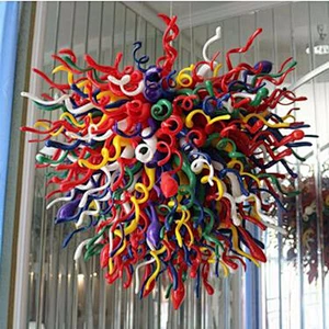 Hotel Decorative Murano Glass Hanging Broken Colour Chandeliers Pendant Lamp