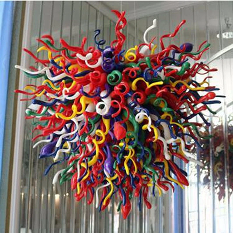Hotel Decorative Murano Glass Hanging Broken Colour Chandeliers Pendant Lamp