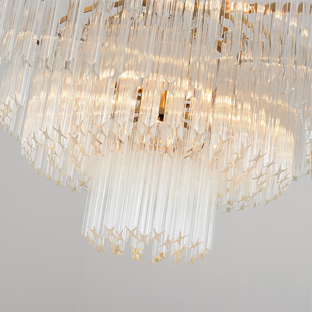 American Style Decor Modern Luxury Lighting Glass Brass Chandelier Pendant Lights