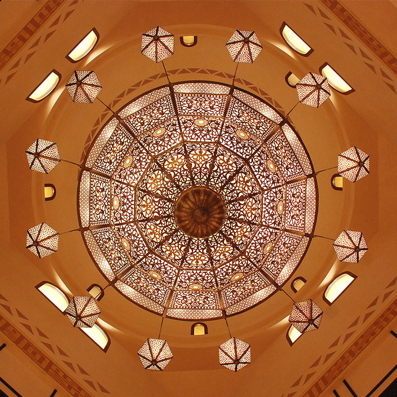Custom Made Hotel Large Lobby Moroccan Islam Crystal Lighting Islamic Chandelier