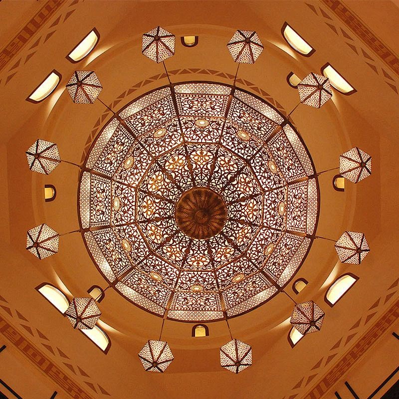 Custom Made Hotel Large Lobby Moroccan Islam Crystal Lighting Islamic Chandelier