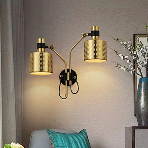 Modern  Metal Lamp Personalized Brass Color Decorative Wall Mount Lamp Hotel Light Fixtures