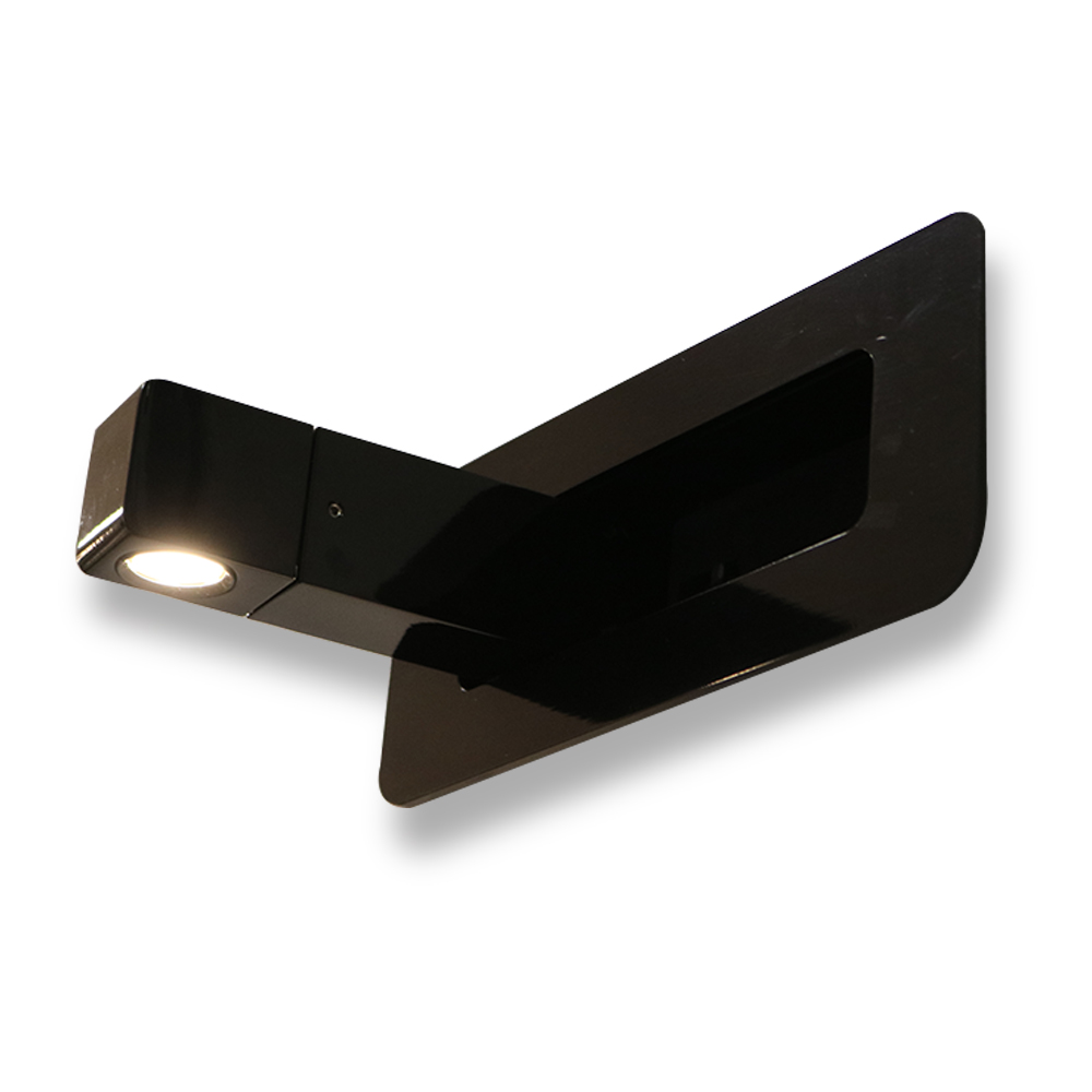 Hot sale rectangular 360 degree rotatable contemporary headboard reading wall lamp for hotel guestrooms