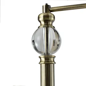 European Hotel Guest Room Adjustable Vintage E27 Fabric Standing Light Floor Lamp