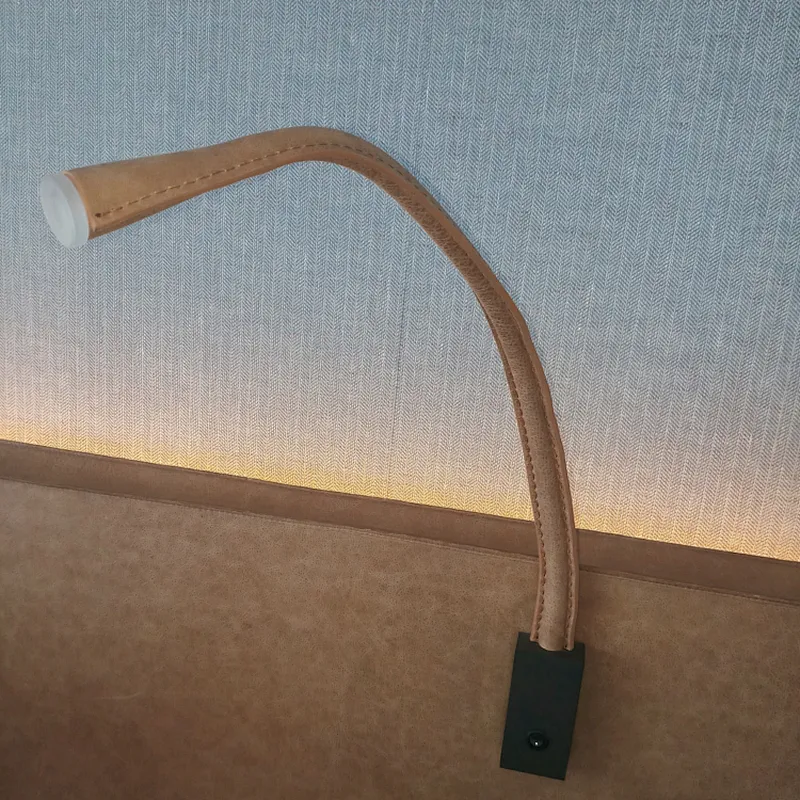 Contemporary Hotel Bedside Flexible Snake Led 3W Wall Light Modern Wall Lamps