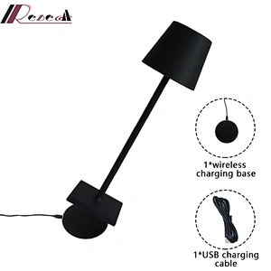 Rebecca Modern Wireless Charge Hotel Desk Lamp Indoor Study Cordless Table Lamps Battery Led