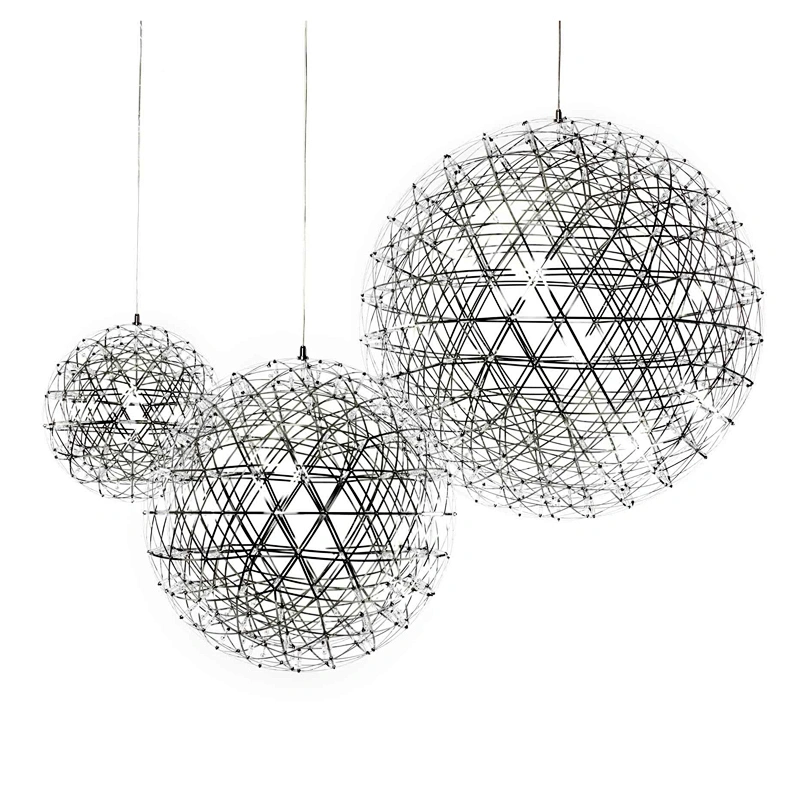 Modern nordic designer chrome led ceiling chandelier  pendant light mrna1273 modern