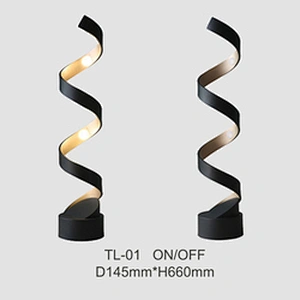 Modern Nordic Design Spiral Aluminum Black With Gold Led Pendant Lamps