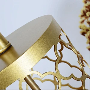 American creative gold wrought iron antique table lamp hotel bedside bedroom living room table lamp