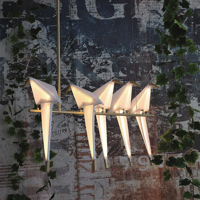 Innovative design modern decorative lighting bird night light lamp led pendent light hotel cafe general chandelier