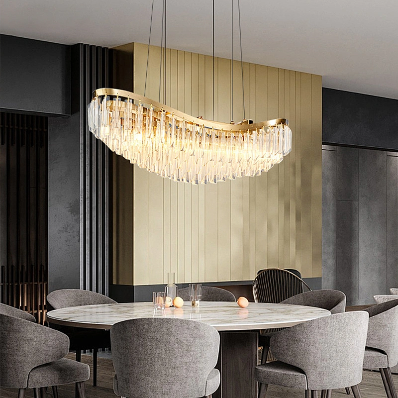 Modern large cristal luxury gold K9 crystal led chandelier
