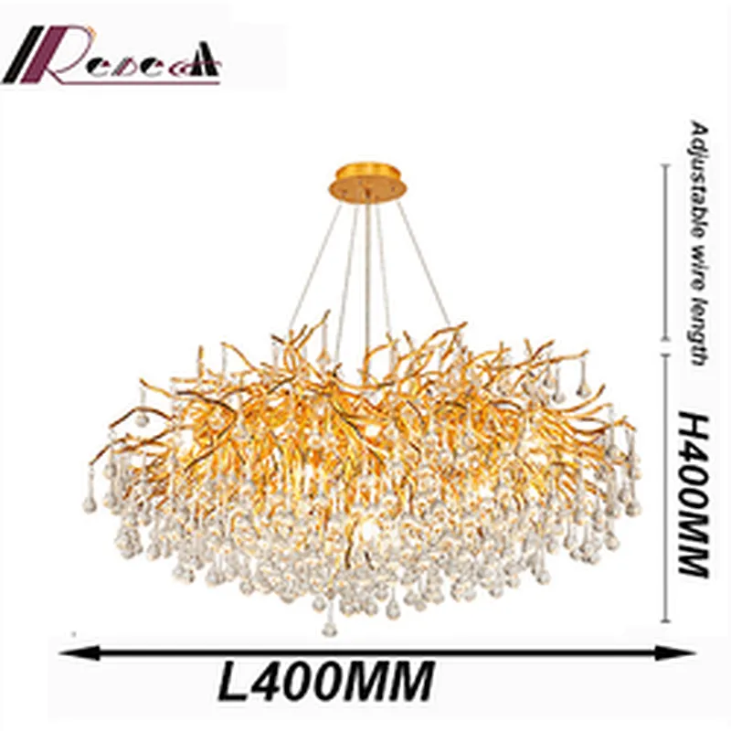 Hotel Villa Modern Indoor Crystal Chandeliers Lighting Living Room Pendant Lights