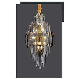 Luxury Glass Craft Hotel Led Chandelier Villa Living Room Revolving Staircase Glass Chandelier