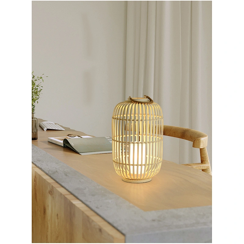 New Chinese style study lighting bedroom bedside lamp bamboo silk small desk lamp bamboo eye protection small night lamp