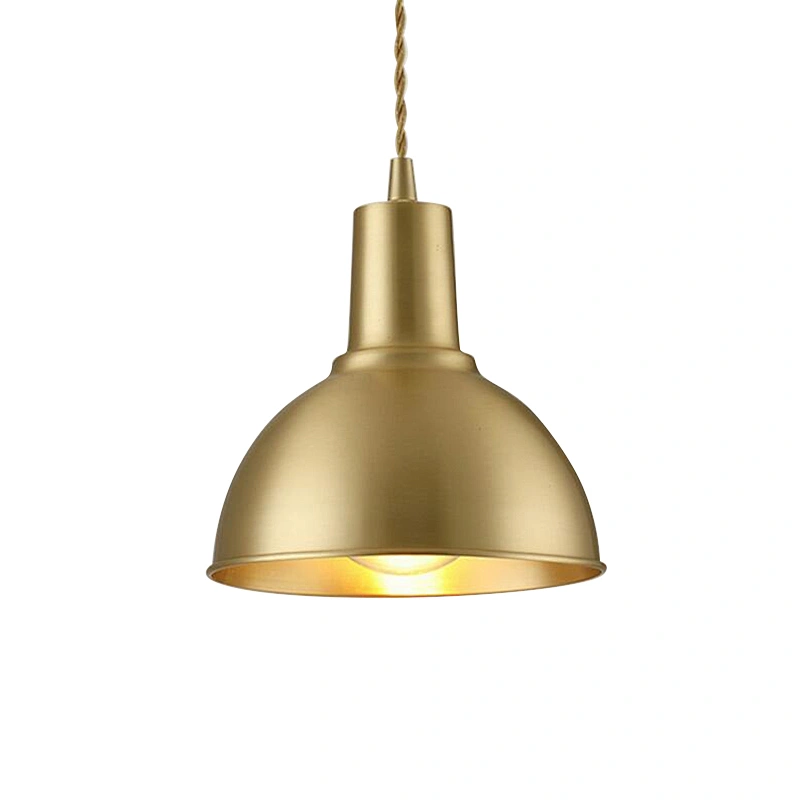 Modern Dome Kitchen Dining Lighting Brass Light Pendant Lights Gold Copper European Residential
