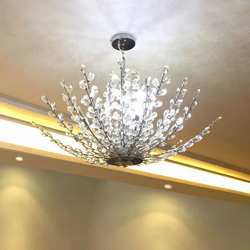 flower chandelier  High Quality LED K9 Crystal Chandelier Pendant Lamp for Hotel