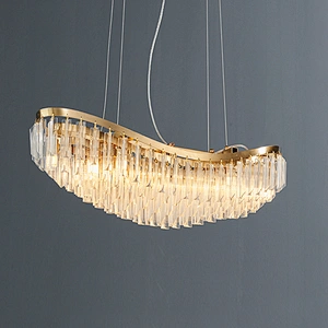 Modern large cristal luxury gold K9 crystal led chandelier
