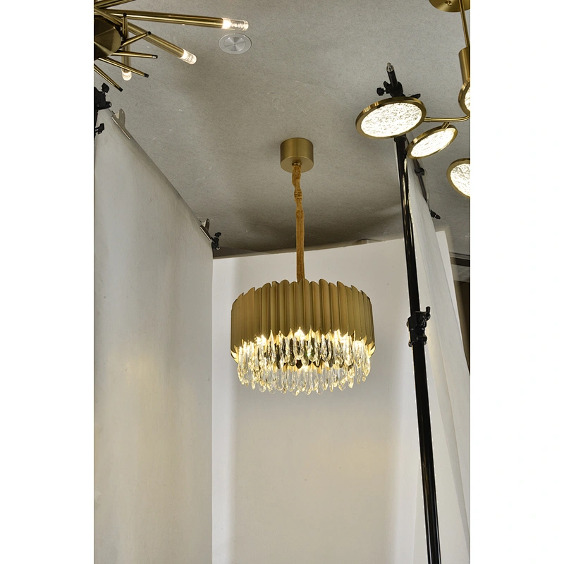Modern Chandelier For Bed Rooms Indoor Hotel Lobby Black Crystal Pendent Lights
