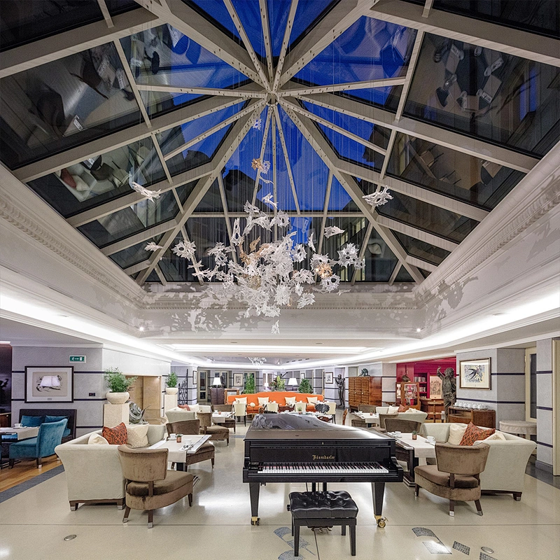 Custom Large Hotel Lobby Chandelier Lighting Modern Design Luxury Glass Chandeliers Pendant Lights LED Contemporary 100lm/w 360