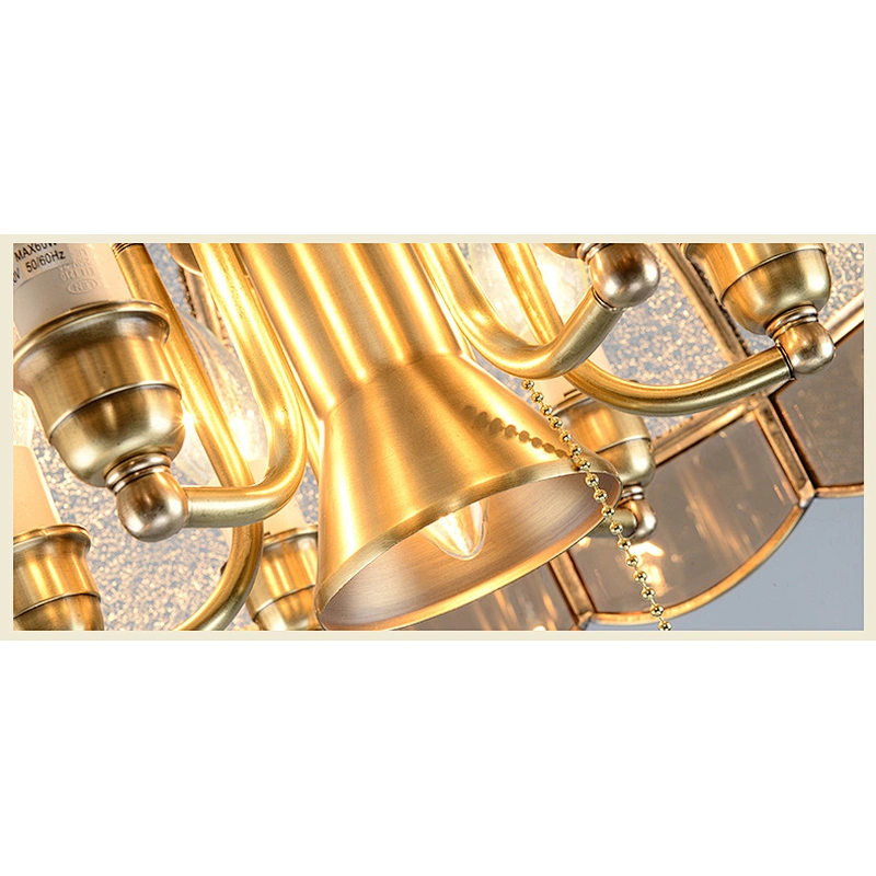 All copper quality handmade art Moroccan chandelier hotel apartment living room glass chandelier