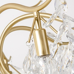 Modern simple luxury circular crystal indoor decorative ceiling lamp