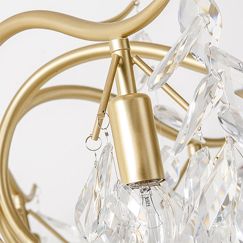 Modern simple luxury circular crystal indoor decorative ceiling lamp