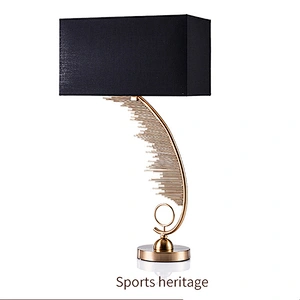 Nordic style vintage retro bedroom Brass Metal Table Lamp