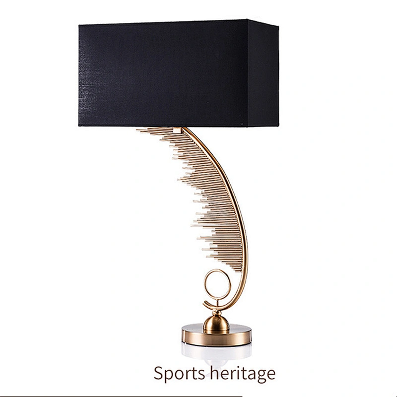 Nordic style vintage retro bedroom Brass Metal Table Lamp
