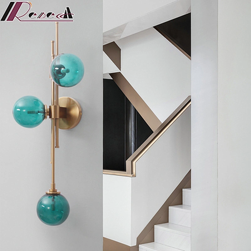 Dining Room Bedside Dark Green Glass Chandelier Modern Bar Hotel Pendant Lamp