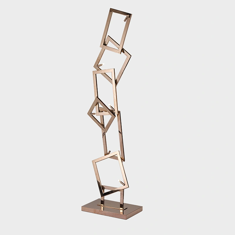 Modern floor lamp in home decoration rose gold led floor lamp is designed for public area of the hotel