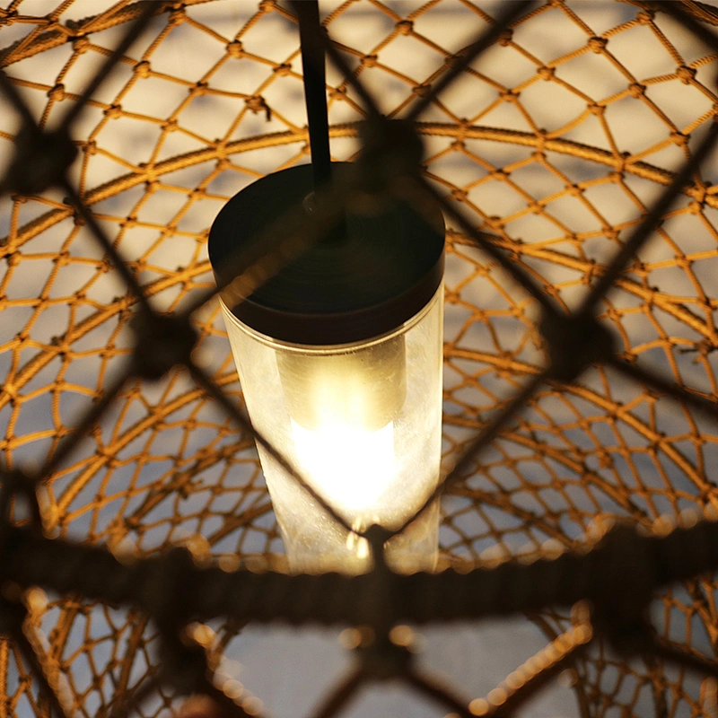 Rebecca Lighting Fish Cage Design Rattan Hotel Project Pendant Lamps For Hyatt