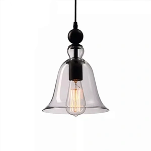 Retro Nordic style glass cover simple pendant light chandelier ceiling lamp