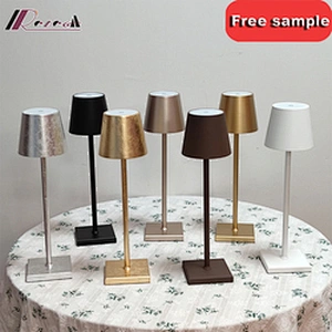 LED Aluminum Alloy Waterproof IP54 table Lamp Touch Dimming Rechargeable Metal 5200mAh desk Lamps For Office Study Lamp